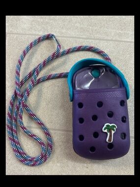 Crocs-O-Dial Purple Small Cell Phone Case Holder Belt Clip & Strap Crocband